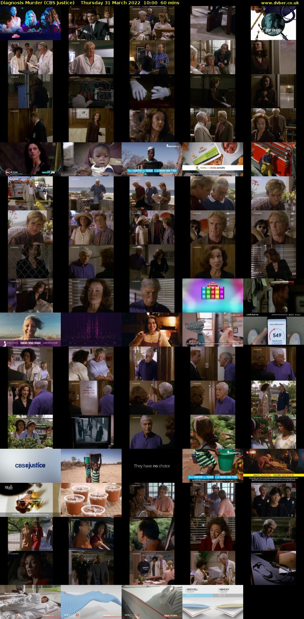 Diagnosis Murder (CBS Justice) Thursday 31 March 2022 10:00 - 11:00