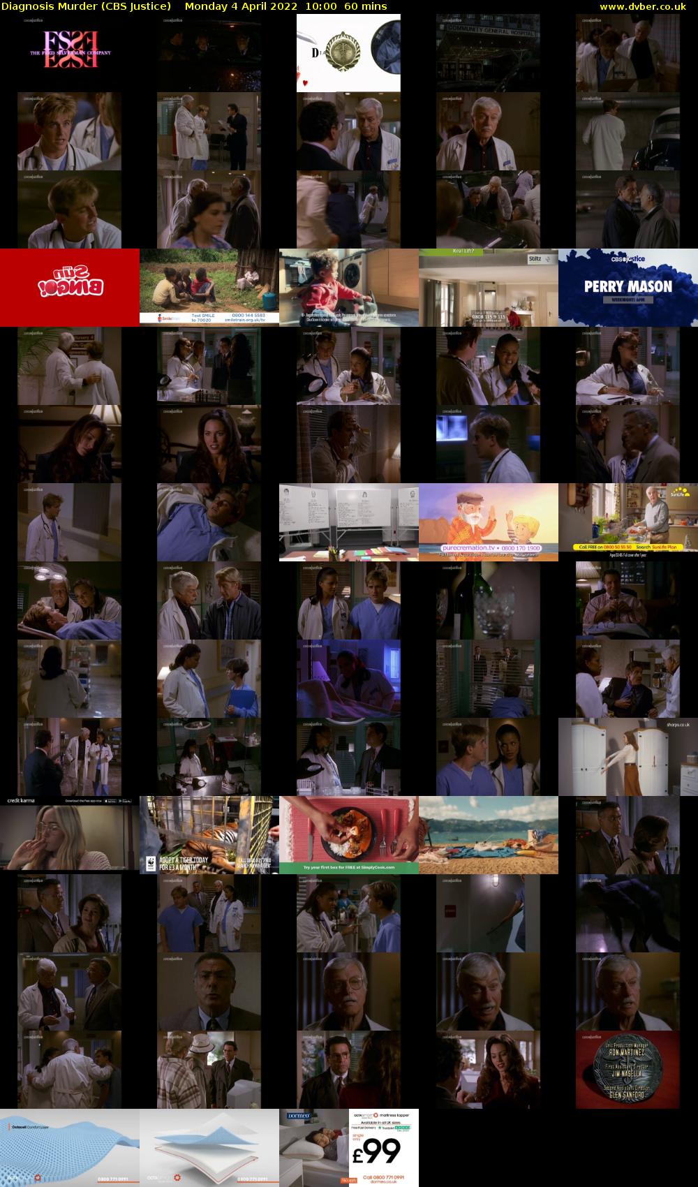 Diagnosis Murder (CBS Justice) Monday 4 April 2022 10:00 - 11:00