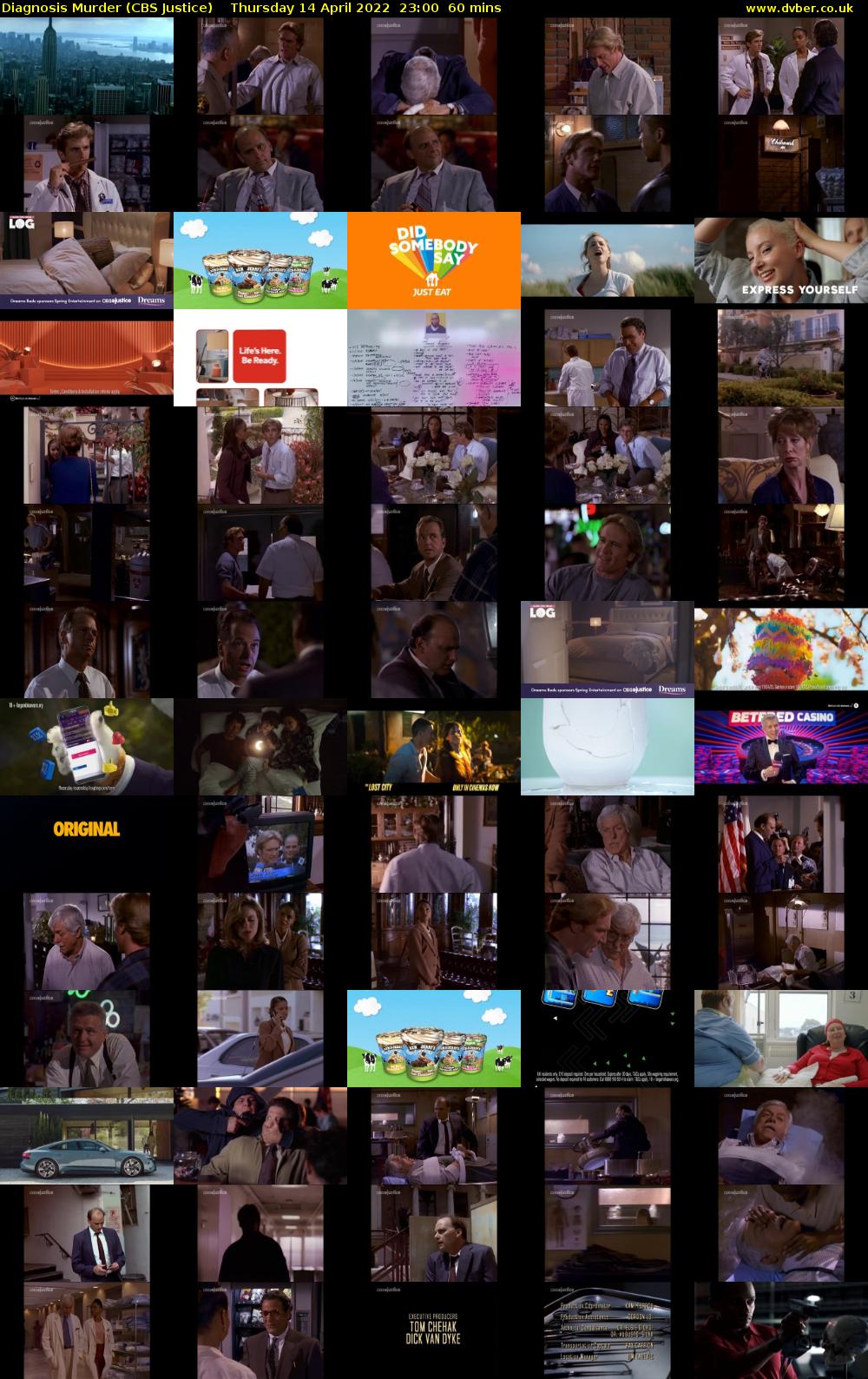 Diagnosis Murder (CBS Justice) Thursday 14 April 2022 23:00 - 00:00