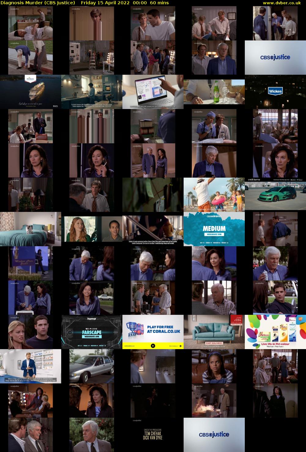Diagnosis Murder (CBS Justice) Friday 15 April 2022 00:00 - 01:00