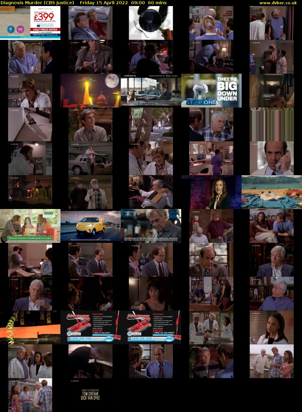 Diagnosis Murder (CBS Justice) Friday 15 April 2022 09:00 - 10:00
