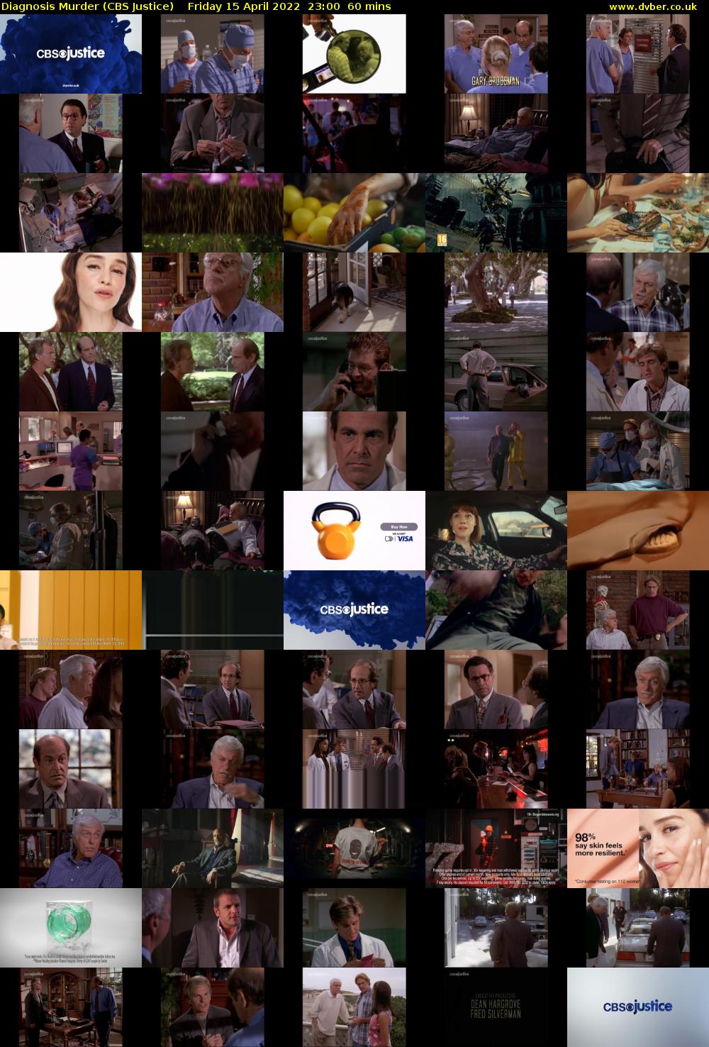 Diagnosis Murder (CBS Justice) Friday 15 April 2022 23:00 - 00:00