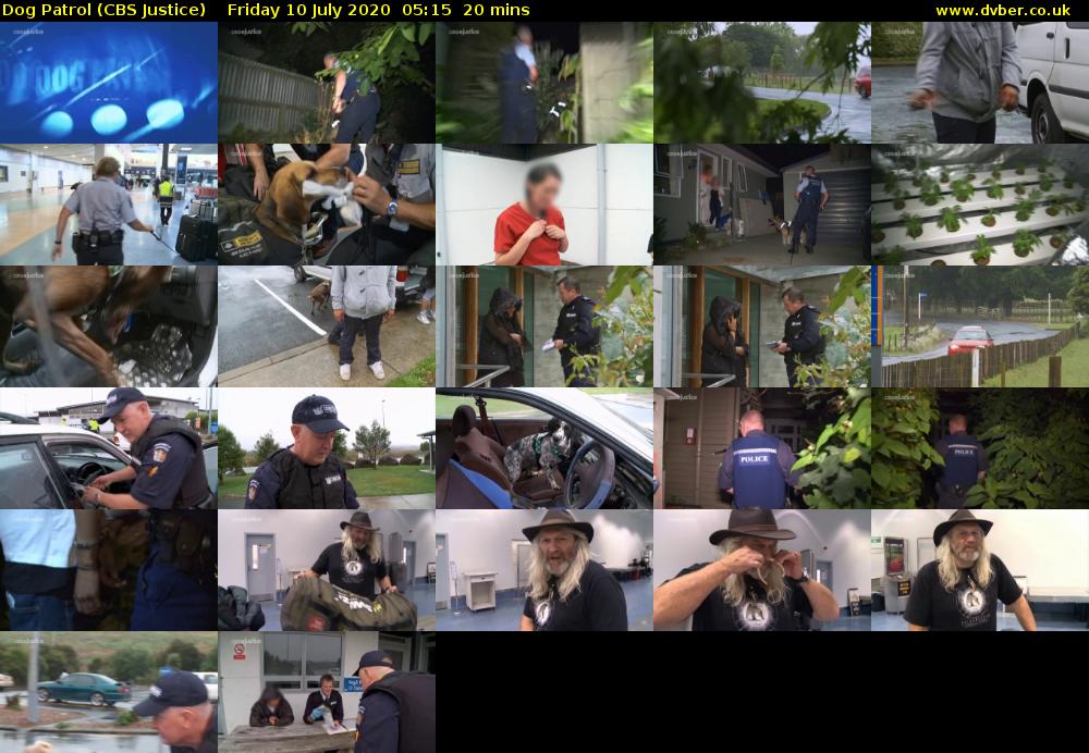 Dog Patrol (CBS Justice) Friday 10 July 2020 05:15 - 05:35