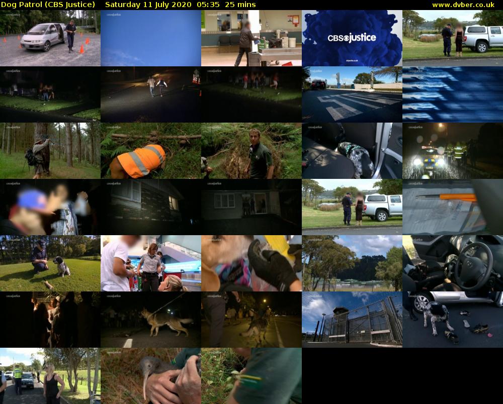 Dog Patrol (CBS Justice) Saturday 11 July 2020 05:35 - 06:00