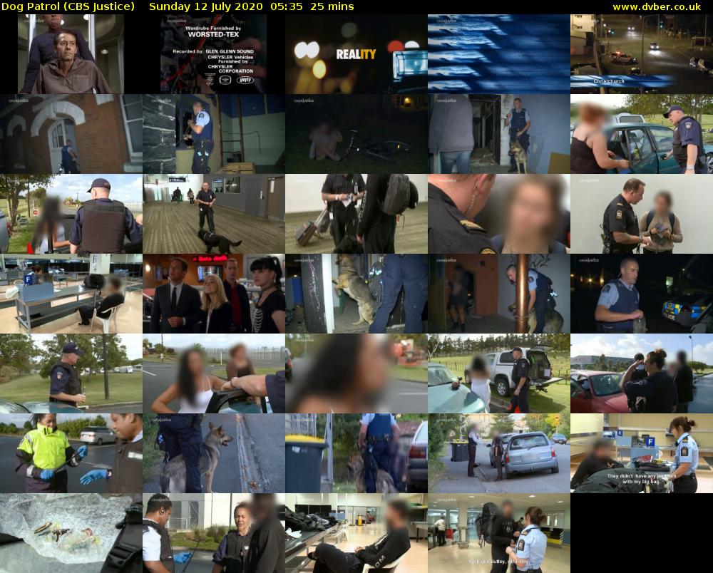 Dog Patrol (CBS Justice) Sunday 12 July 2020 05:35 - 06:00