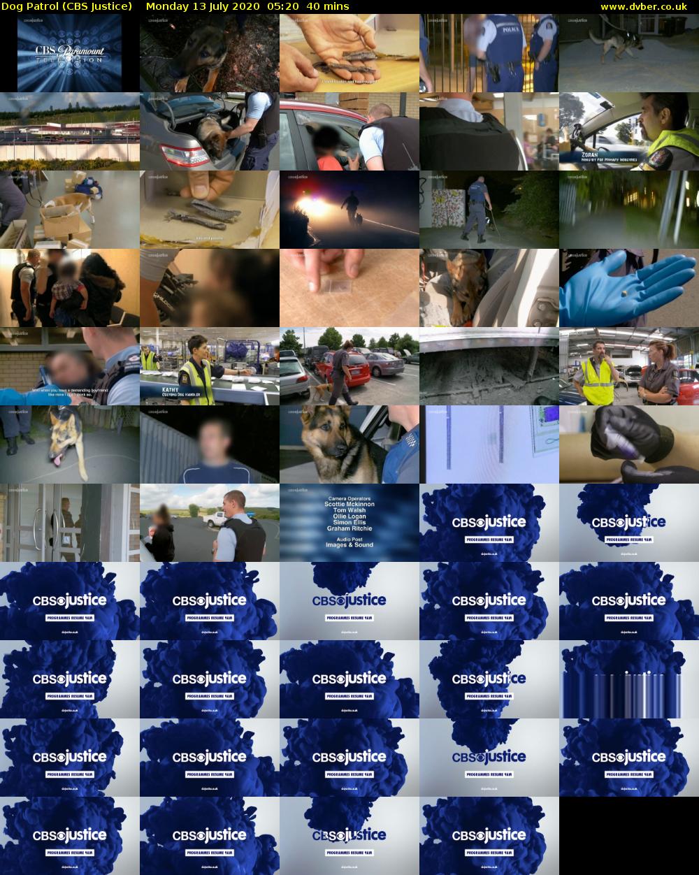 Dog Patrol (CBS Justice) Monday 13 July 2020 05:20 - 06:00