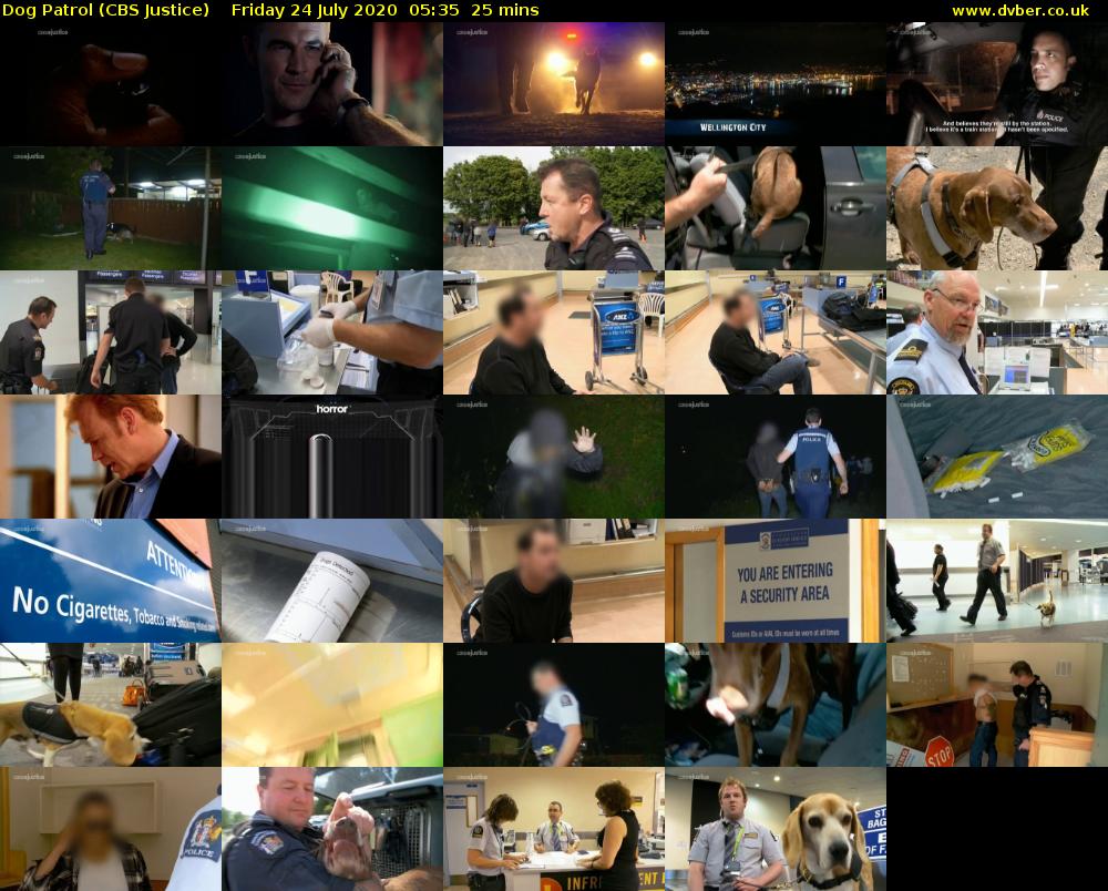 Dog Patrol (CBS Justice) Friday 24 July 2020 05:35 - 06:00