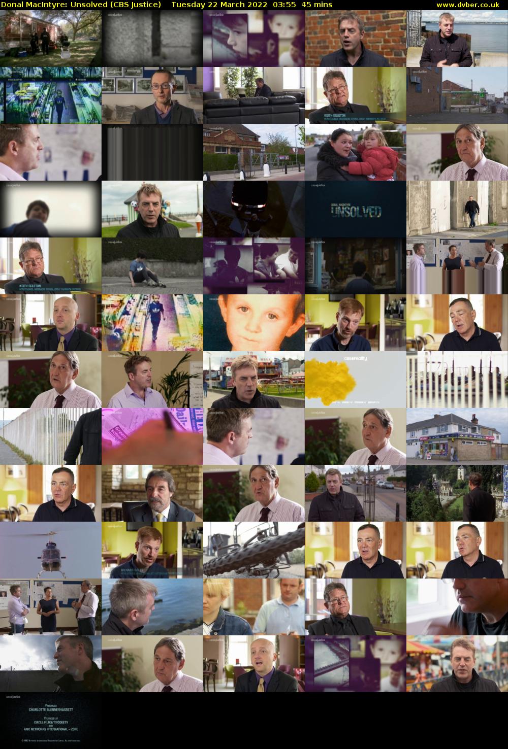 Donal MacIntyre: Unsolved (CBS Justice) Tuesday 22 March 2022 03:55 - 04:40