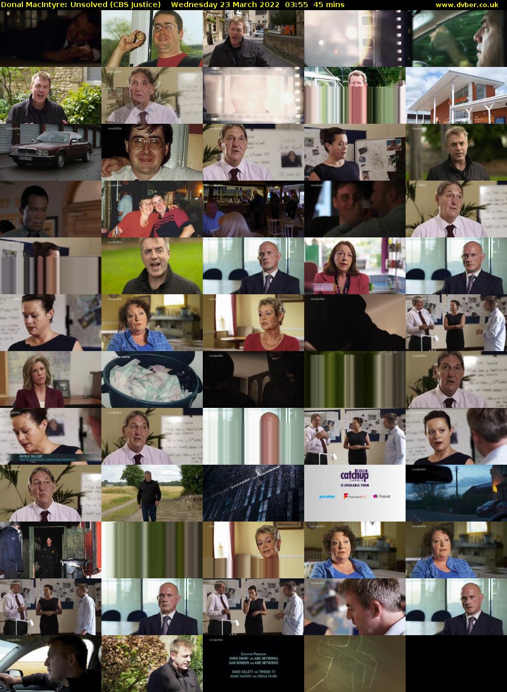 Donal MacIntyre: Unsolved (CBS Justice) Wednesday 23 March 2022 03:55 - 04:40