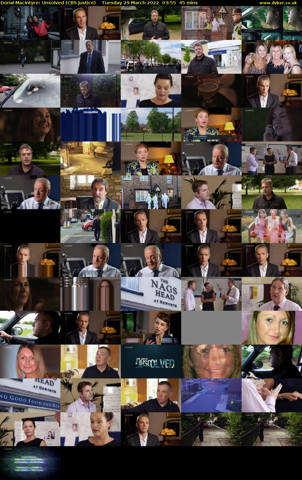Donal MacIntyre: Unsolved (CBS Justice) Tuesday 29 March 2022 03:55 - 04:40