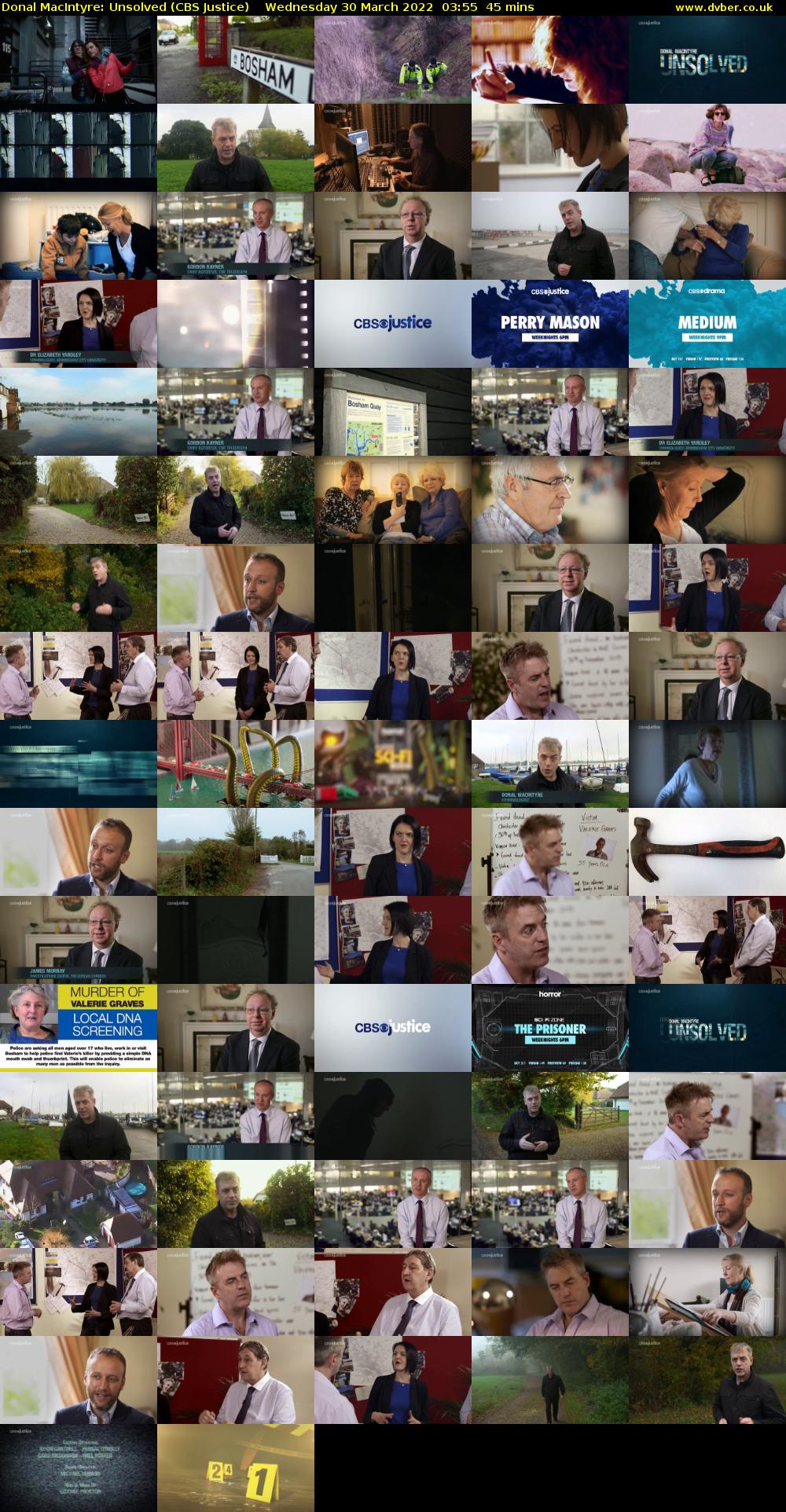 Donal MacIntyre: Unsolved (CBS Justice) Wednesday 30 March 2022 03:55 - 04:40