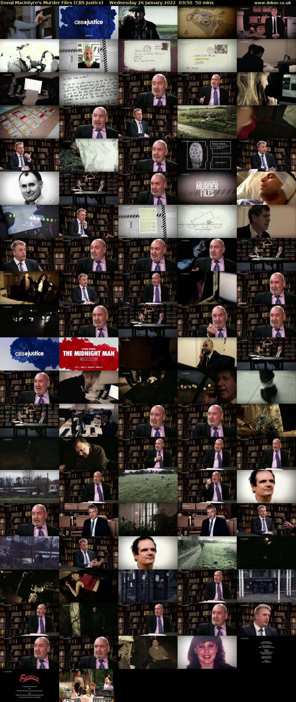 Donal MacIntyre's Murder Files (CBS Justice) Wednesday 26 January 2022 03:50 - 04:40