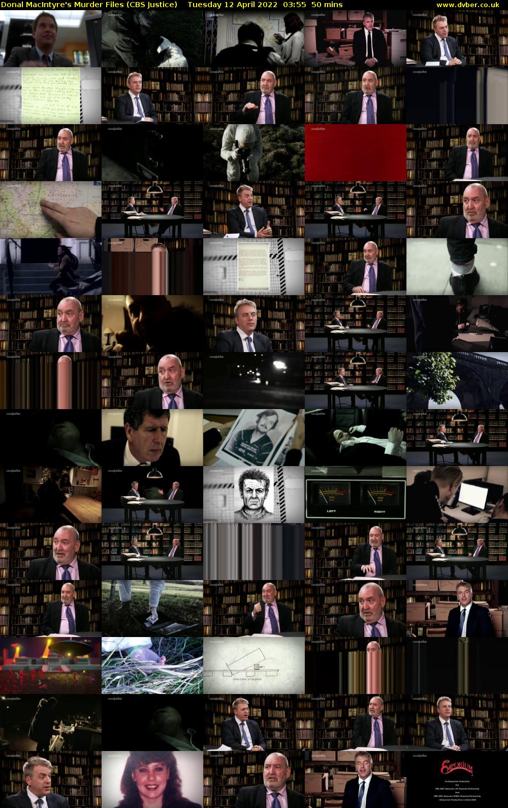 Donal MacIntyre's Murder Files (CBS Justice) Tuesday 12 April 2022 03:55 - 04:45