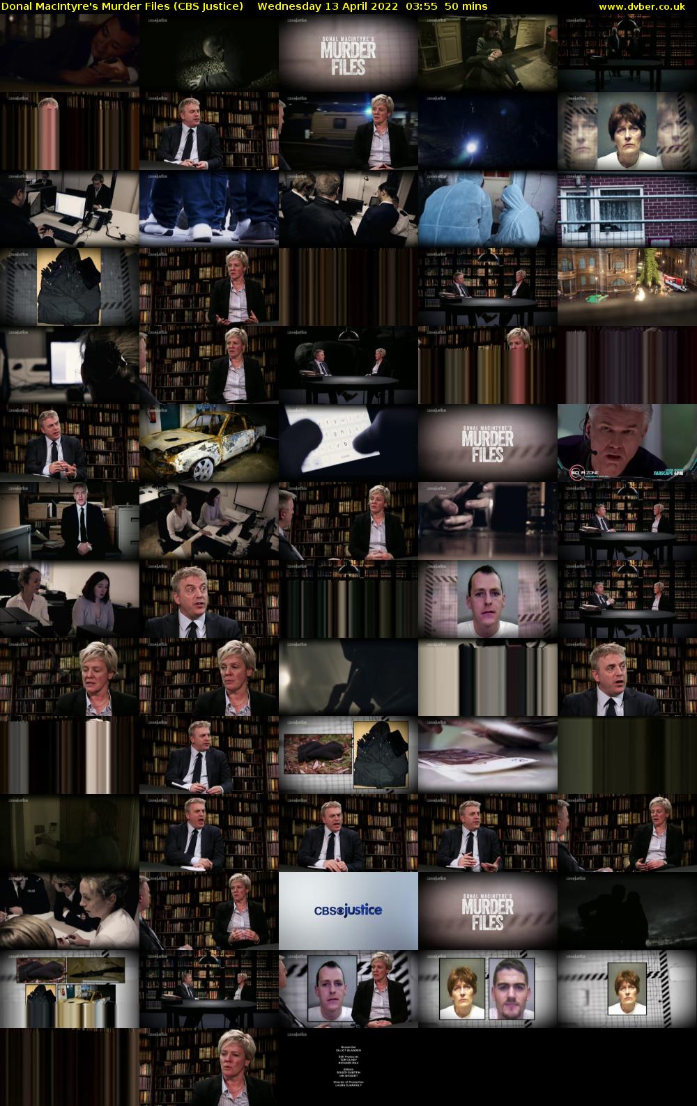 Donal MacIntyre's Murder Files (CBS Justice) Wednesday 13 April 2022 03:55 - 04:45