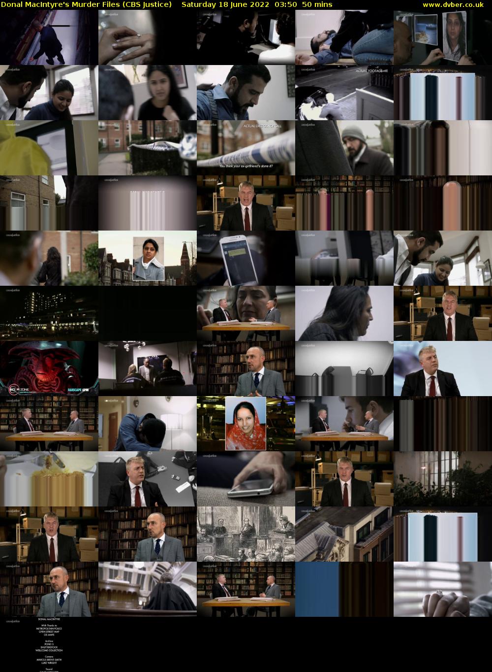 Donal MacIntyre's Murder Files (CBS Justice) Saturday 18 June 2022 03:50 - 04:40