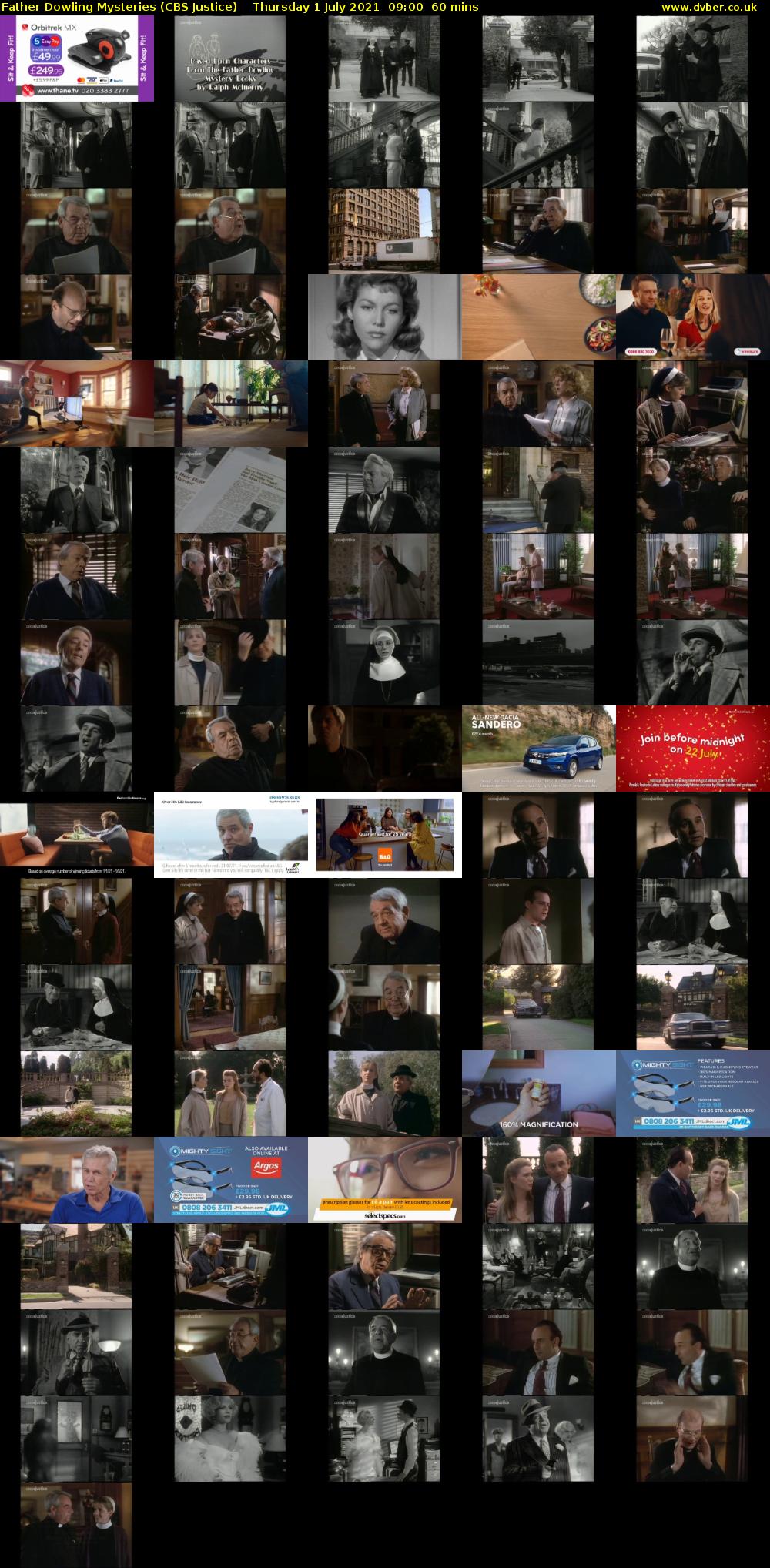 Father Dowling Mysteries (CBS Justice) Thursday 1 July 2021 09:00 - 10:00