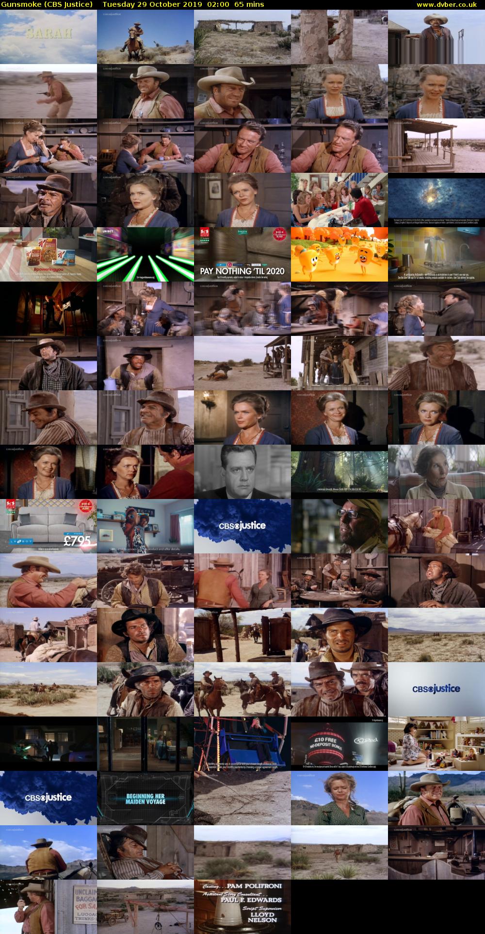Gunsmoke (CBS Justice) Tuesday 29 October 2019 02:00 - 03:05