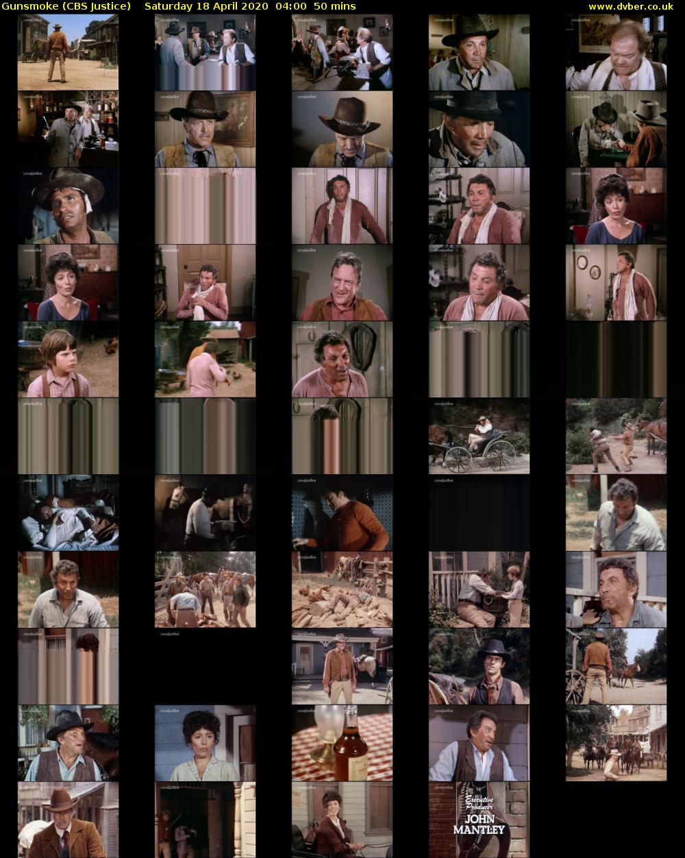 Gunsmoke (CBS Justice) Saturday 18 April 2020 04:00 - 04:50