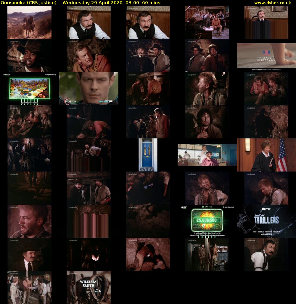 Gunsmoke (CBS Justice) Wednesday 29 April 2020 03:00 - 04:00