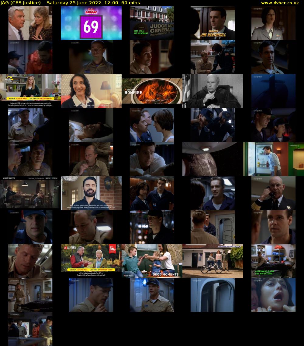 JAG (CBS Justice) Saturday 25 June 2022 12:00 - 13:00