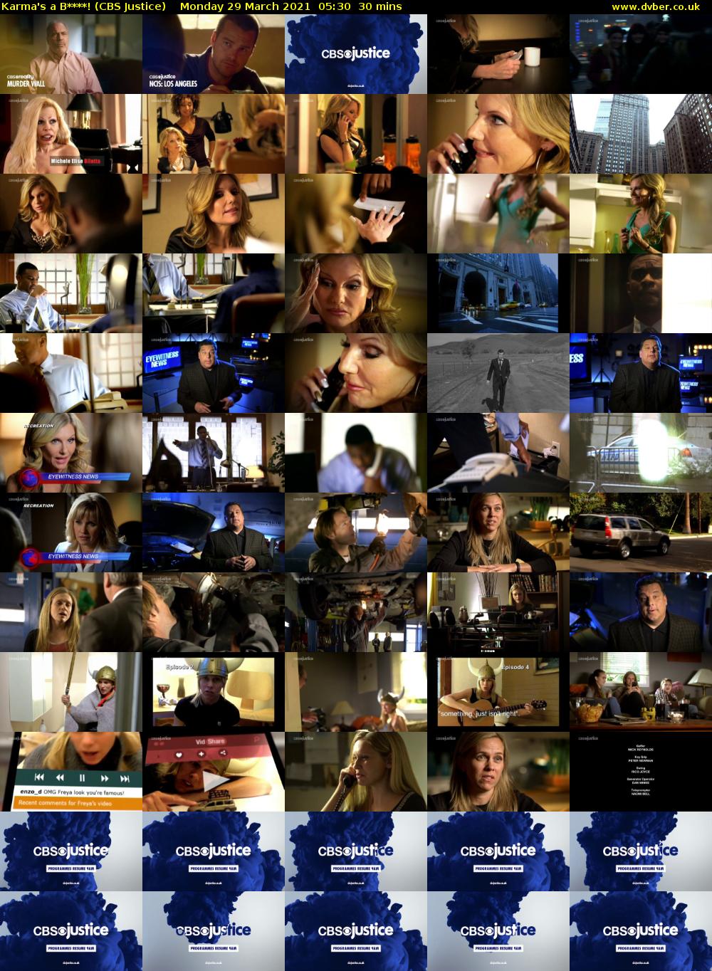 Karma's a B****! (CBS Justice) Monday 29 March 2021 05:30 - 06:00