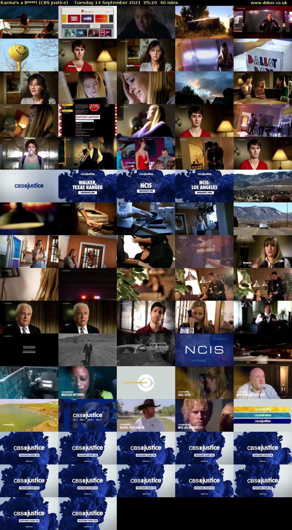 Karma's a B****! (CBS Justice) Tuesday 14 September 2021 05:20 - 06:00