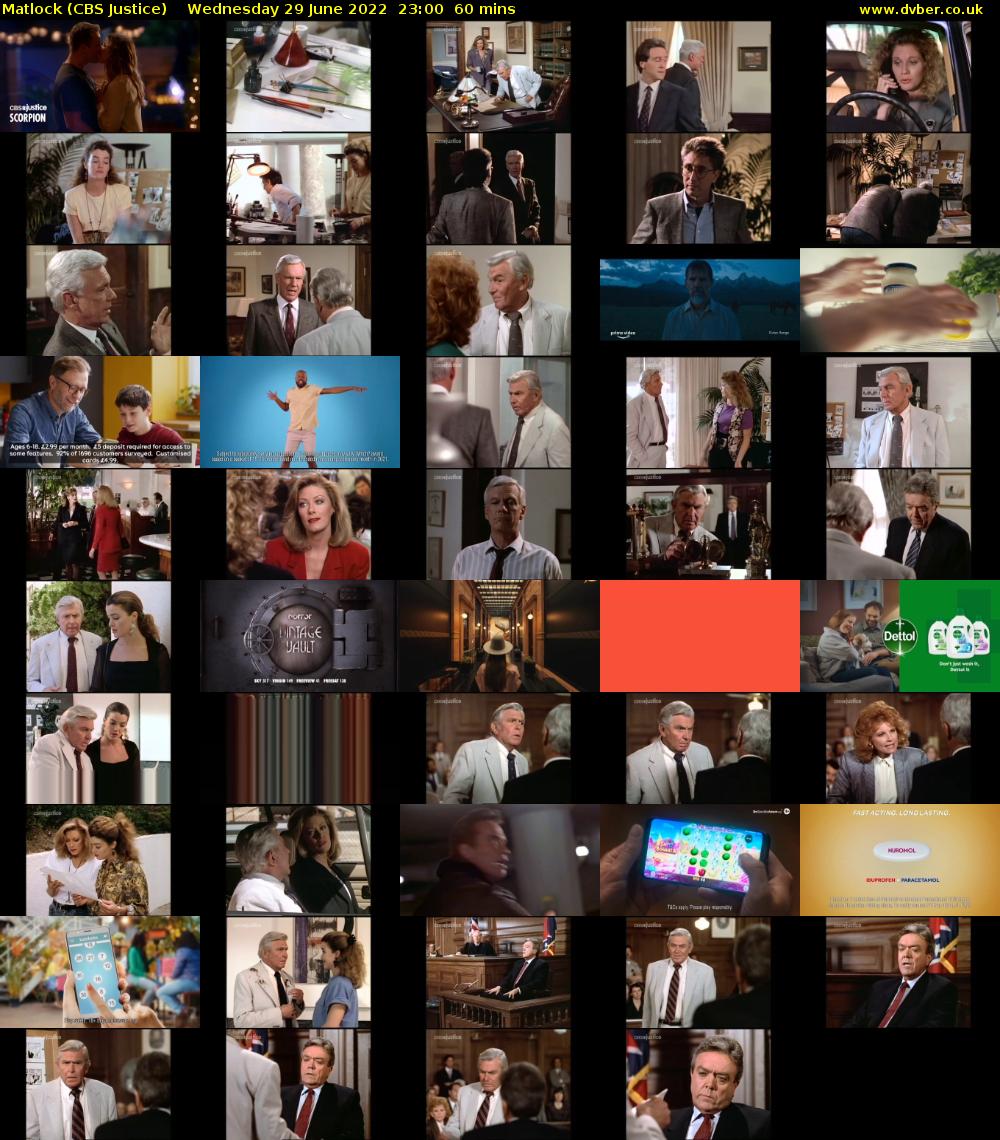 Matlock (CBS Justice) Wednesday 29 June 2022 23:00 - 00:00