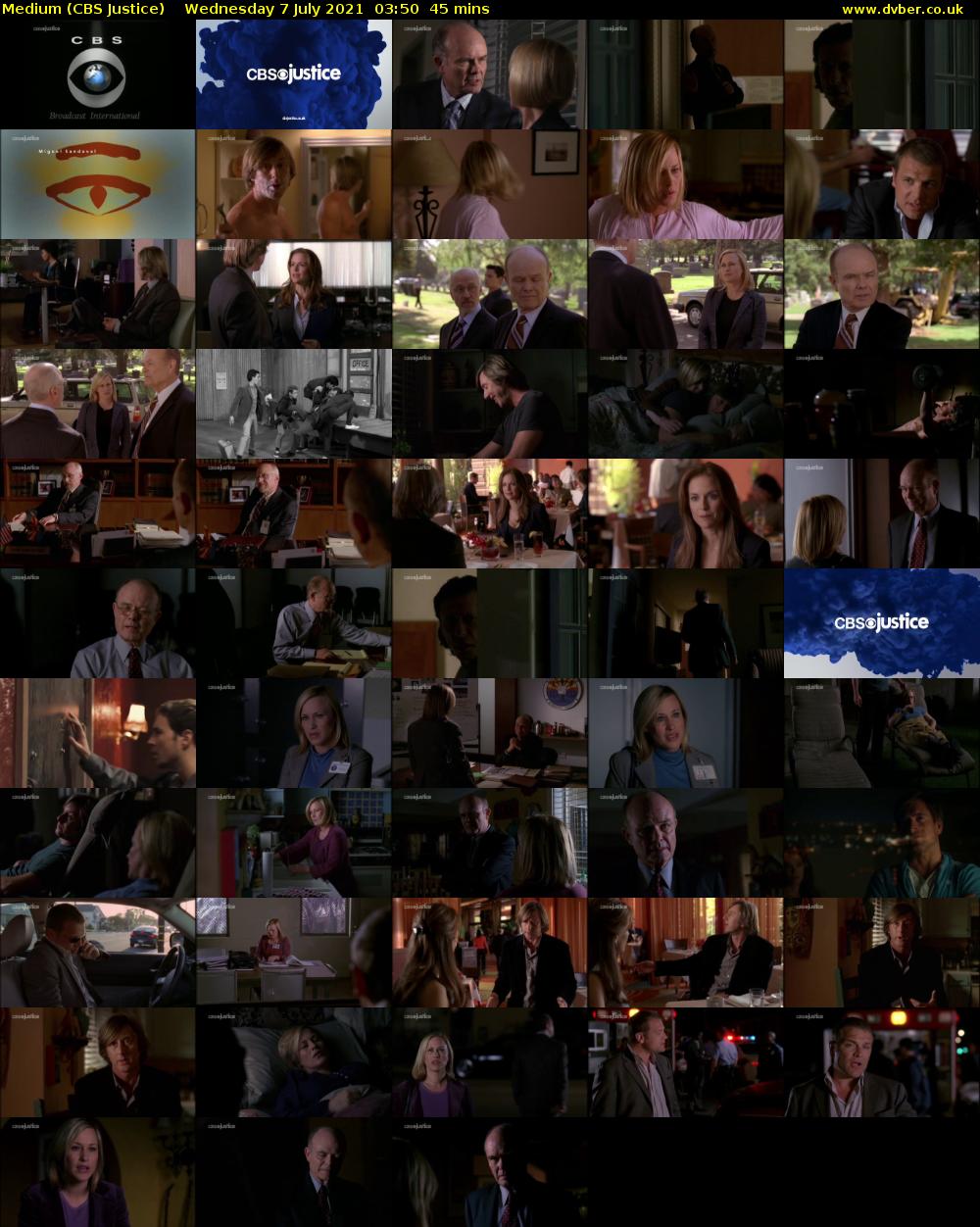 Medium (CBS Justice) Wednesday 7 July 2021 03:50 - 04:35