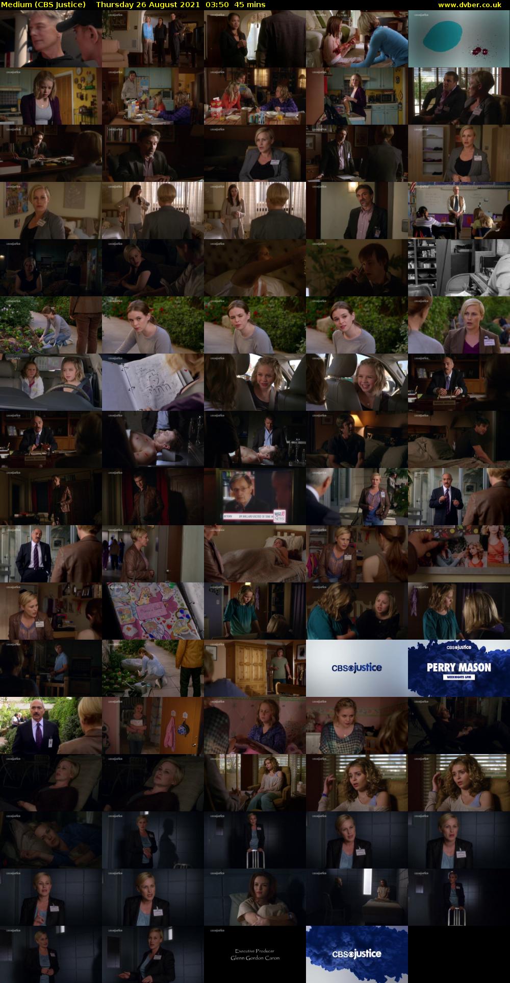 Medium (CBS Justice) Thursday 26 August 2021 03:50 - 04:35