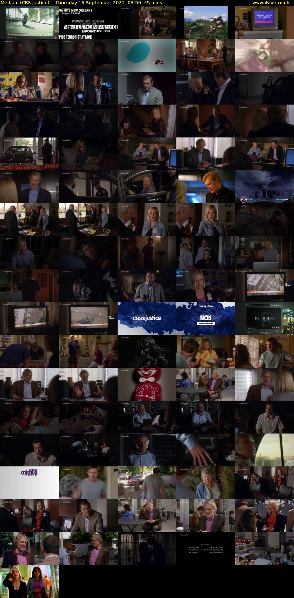 Medium (CBS Justice) Thursday 16 September 2021 03:50 - 04:35