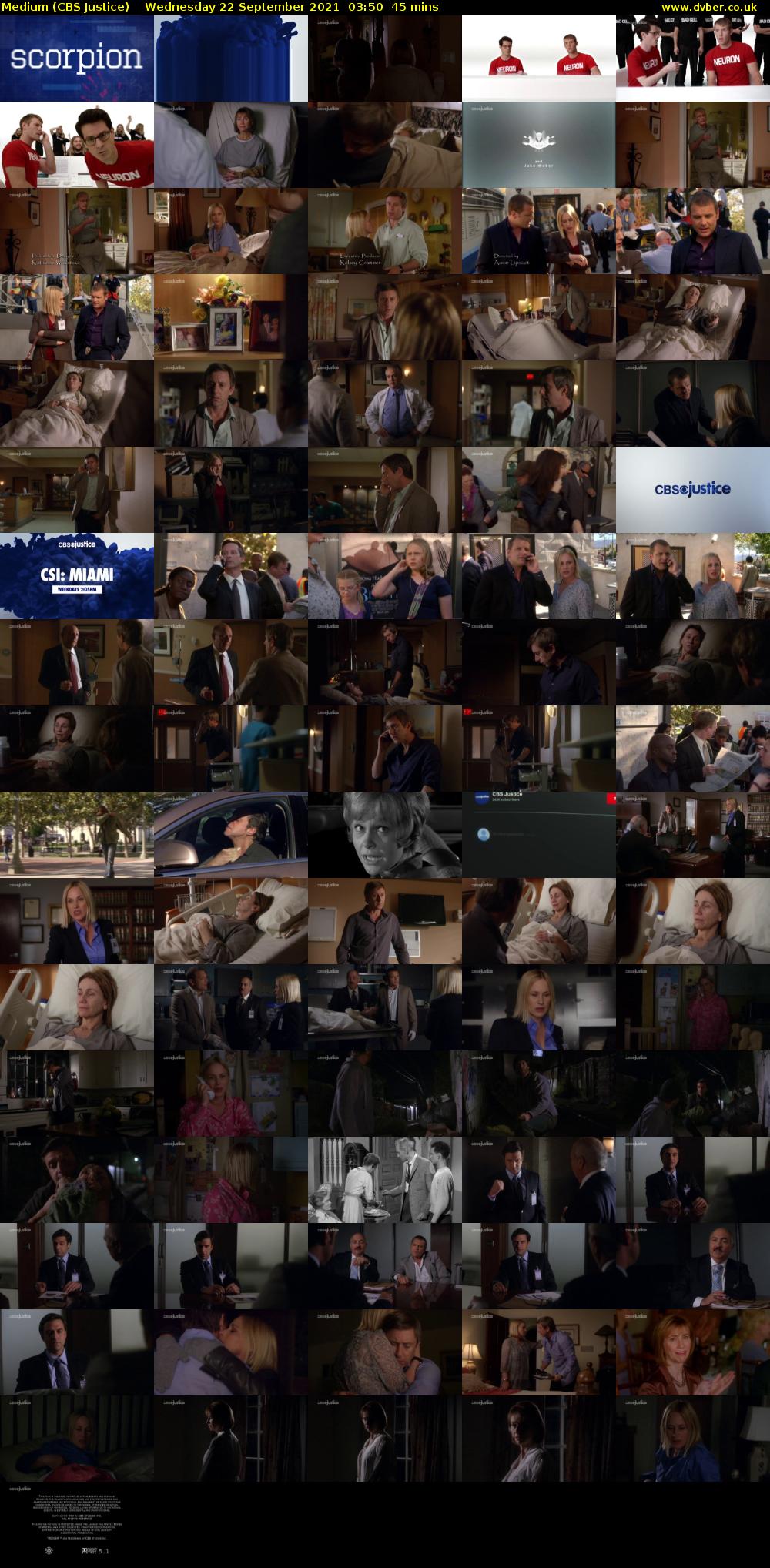 Medium (CBS Justice) Wednesday 22 September 2021 03:50 - 04:35