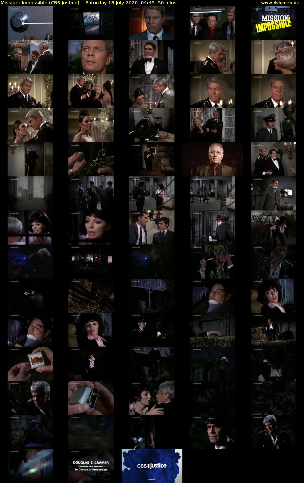 Mission: Impossible (CBS Justice) Saturday 18 July 2020 04:45 - 05:35