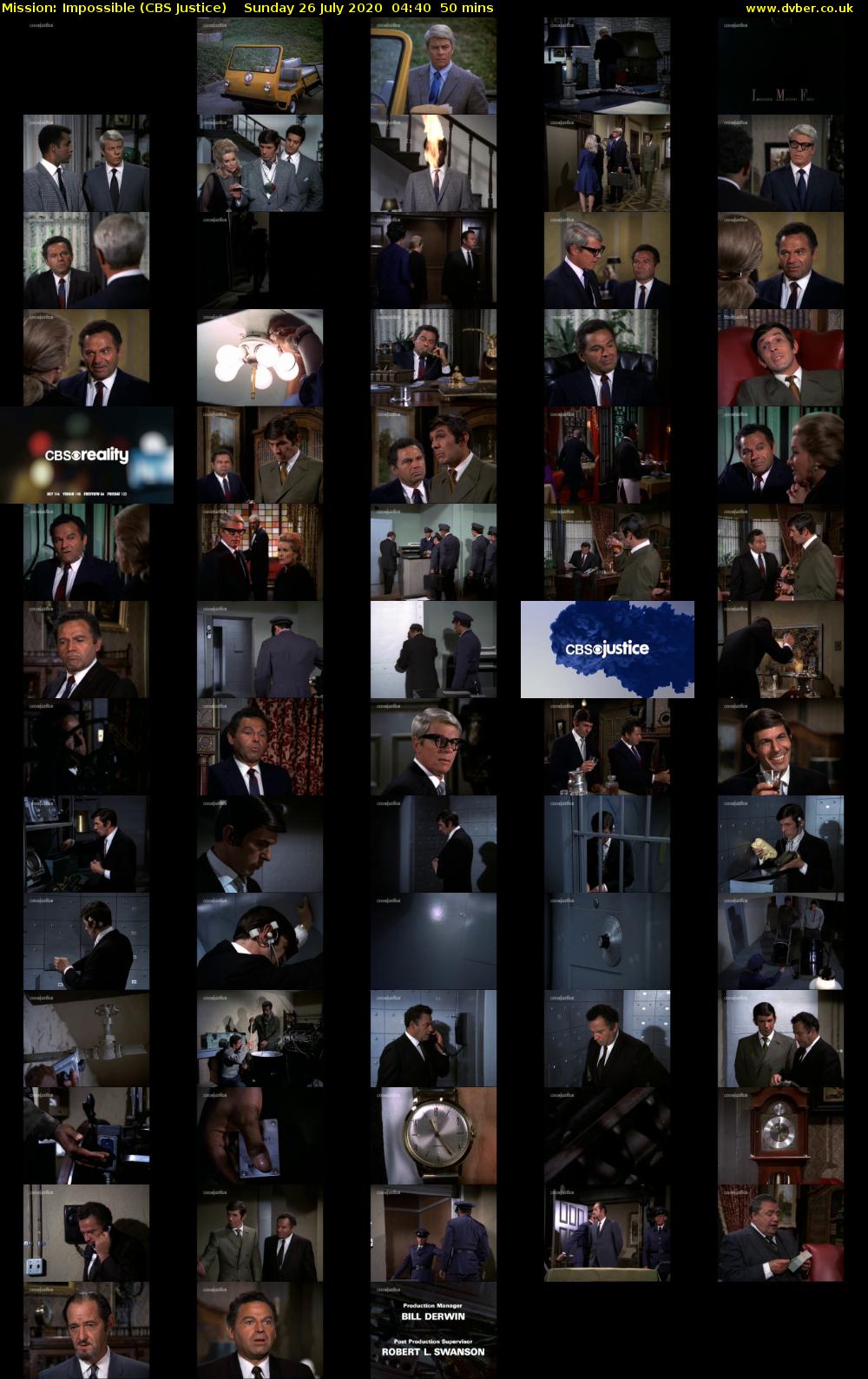 Mission: Impossible (CBS Justice) Sunday 26 July 2020 04:40 - 05:30