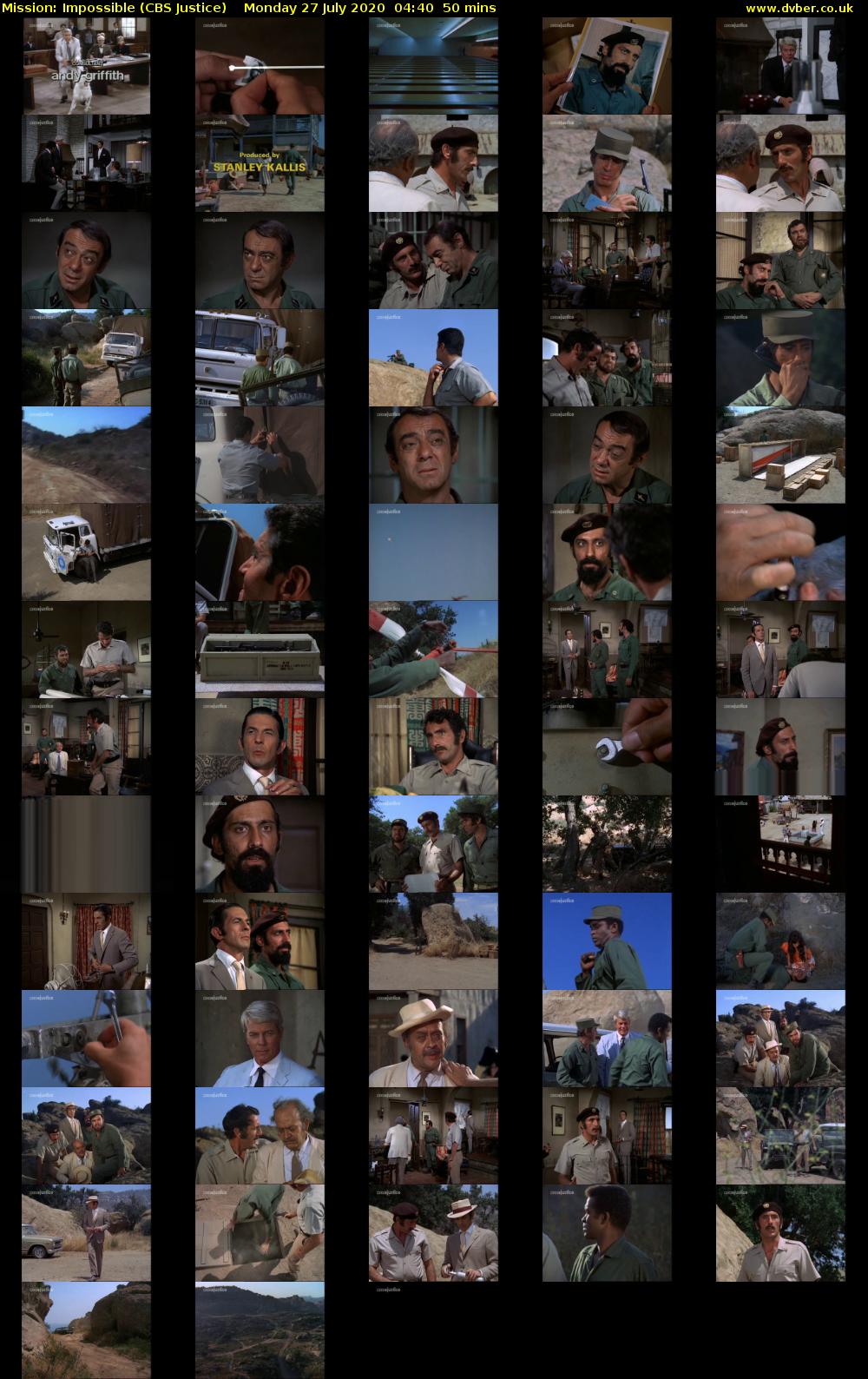 Mission: Impossible (CBS Justice) Monday 27 July 2020 04:40 - 05:30