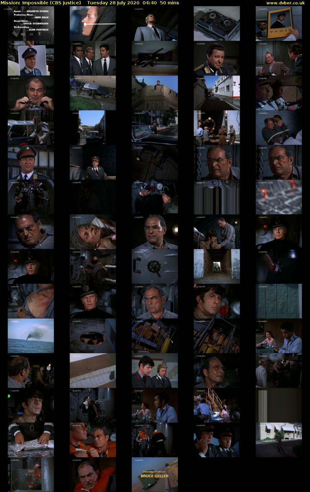 Mission: Impossible (CBS Justice) Tuesday 28 July 2020 04:40 - 05:30