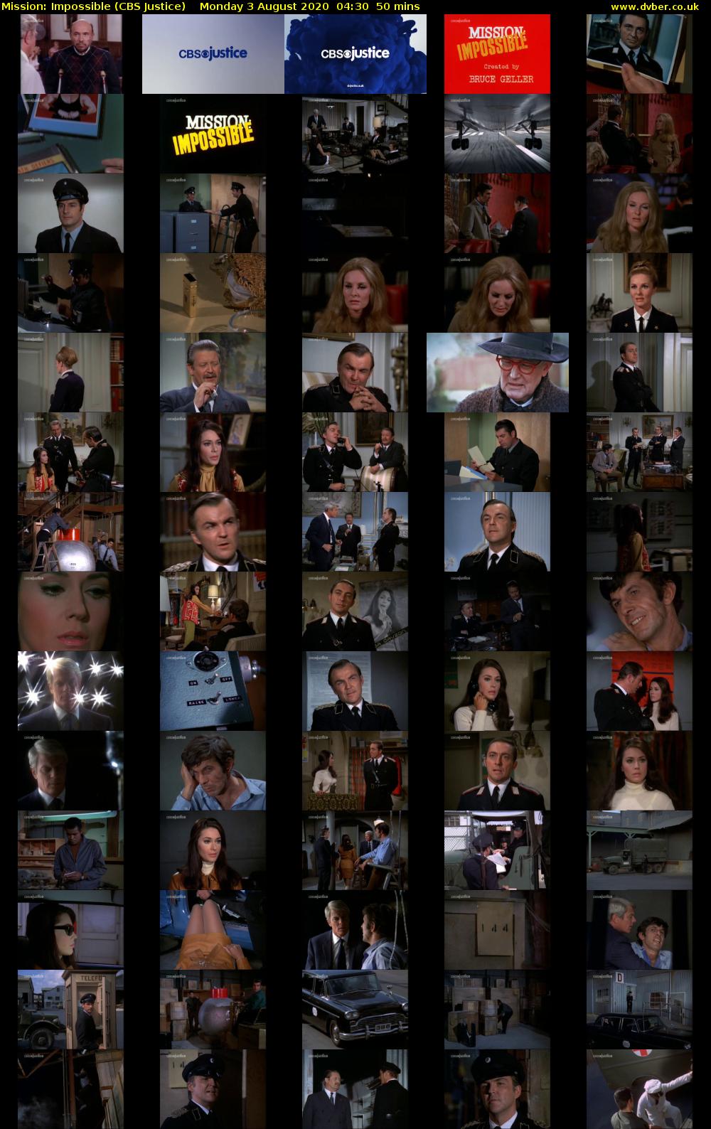 Mission: Impossible (CBS Justice) Monday 3 August 2020 04:30 - 05:20