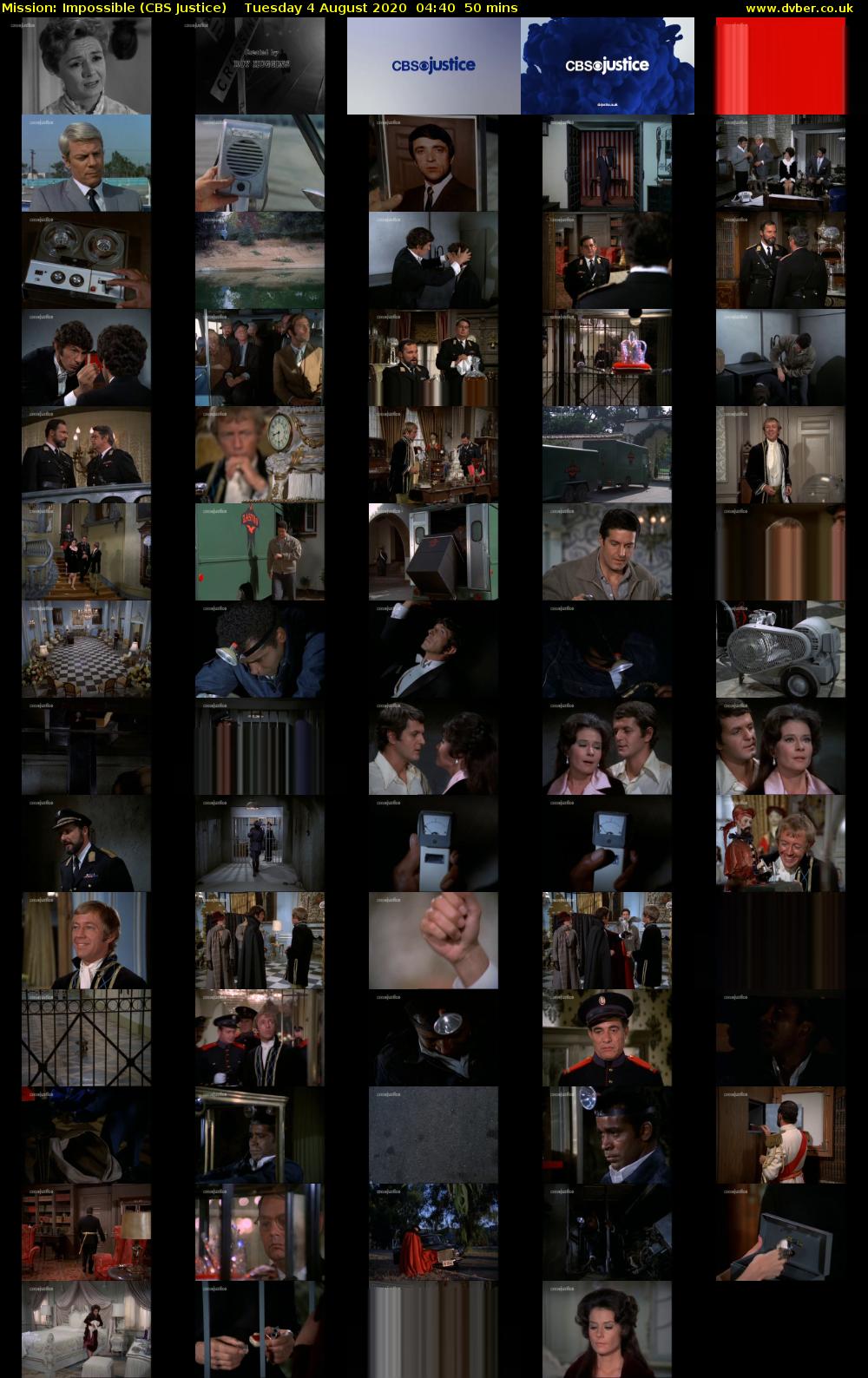 Mission: Impossible (CBS Justice) Tuesday 4 August 2020 04:40 - 05:30