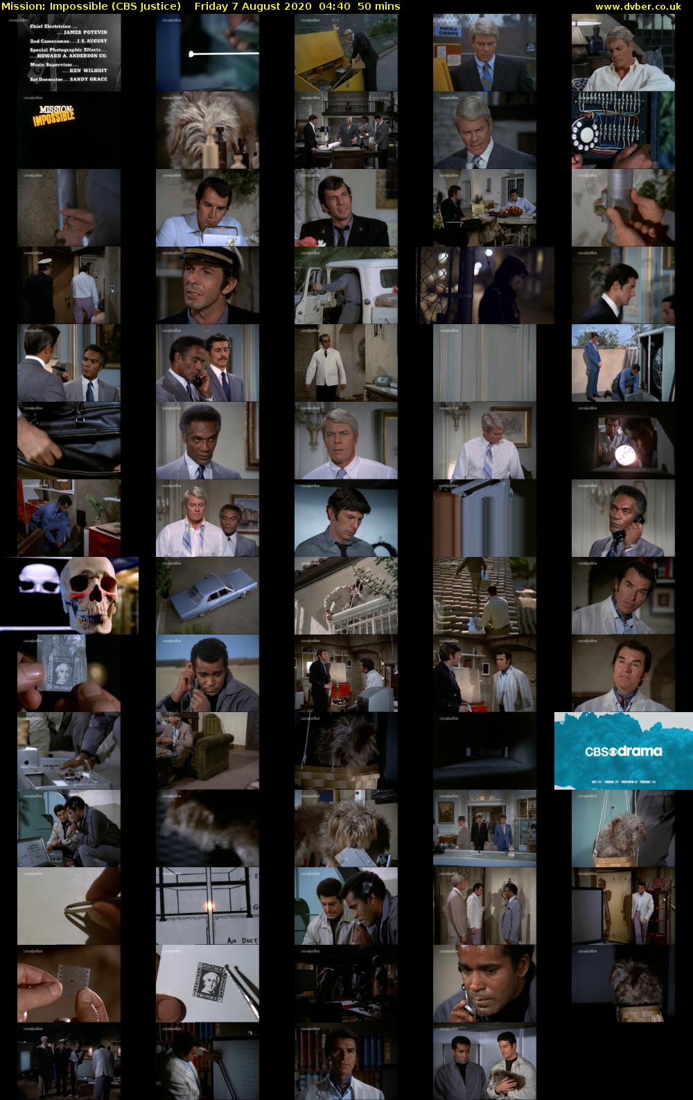 Mission: Impossible (CBS Justice) Friday 7 August 2020 04:40 - 05:30