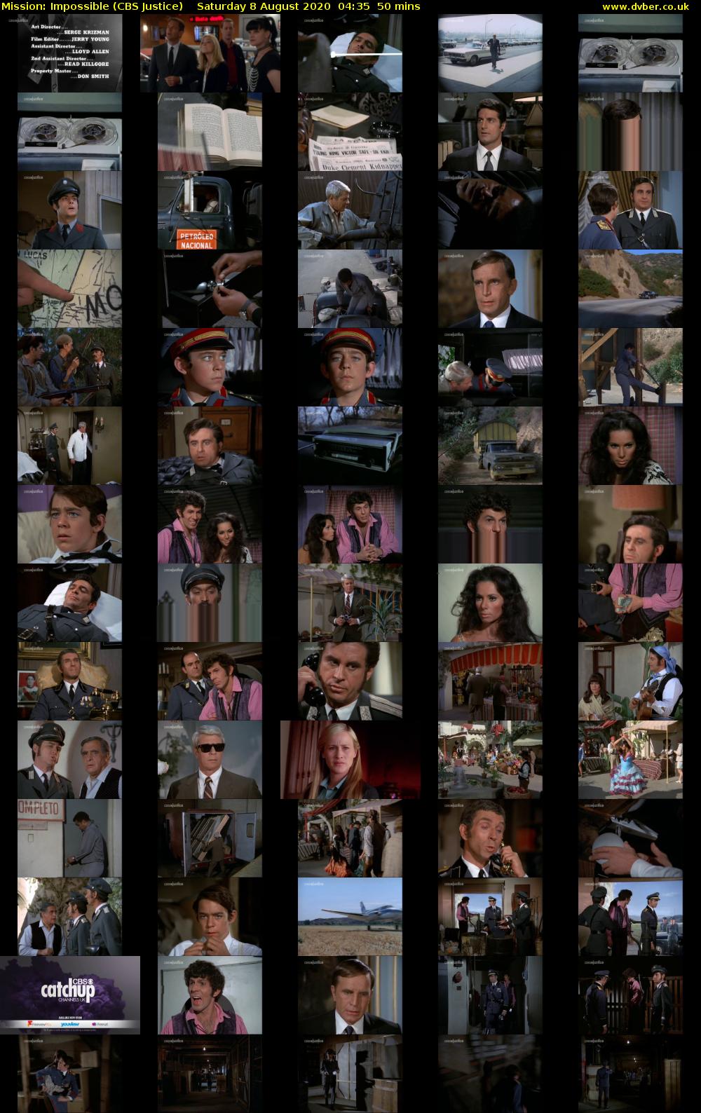 Mission: Impossible (CBS Justice) Saturday 8 August 2020 04:35 - 05:25