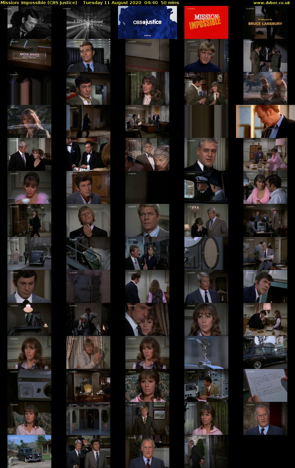 Mission: Impossible (CBS Justice) Tuesday 11 August 2020 04:40 - 05:30