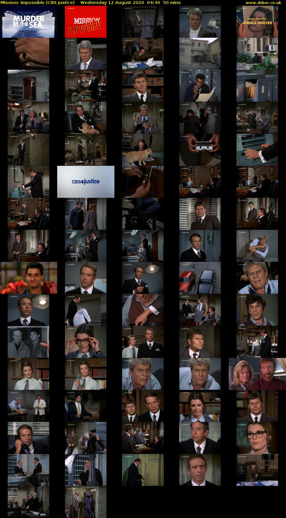 Mission: Impossible (CBS Justice) Wednesday 12 August 2020 04:40 - 05:30