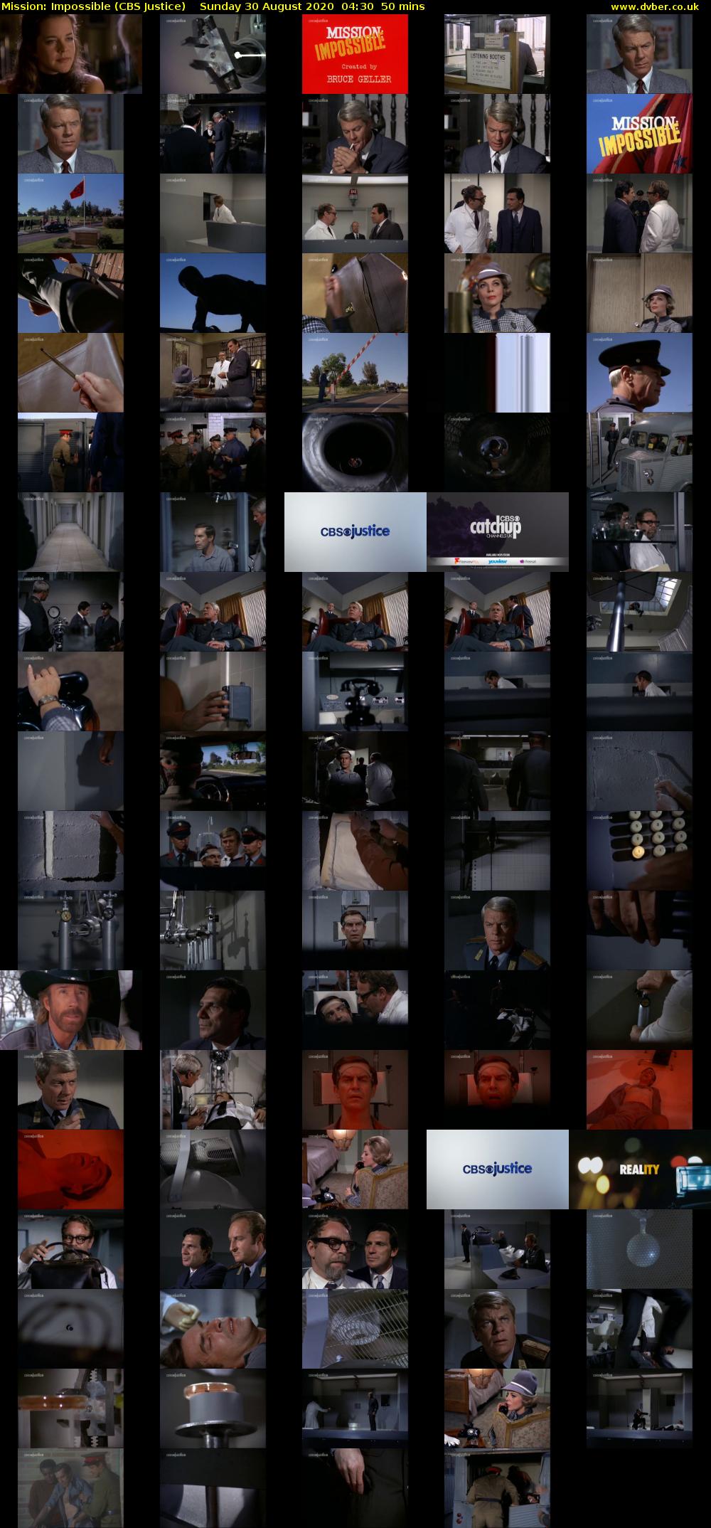 Mission: Impossible (CBS Justice) Sunday 30 August 2020 04:30 - 05:20