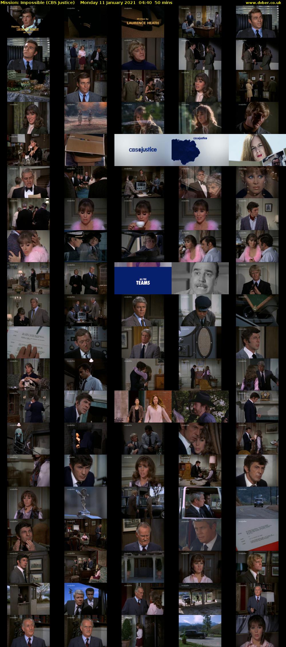 Mission: Impossible (CBS Justice) Monday 11 January 2021 04:40 - 05:30