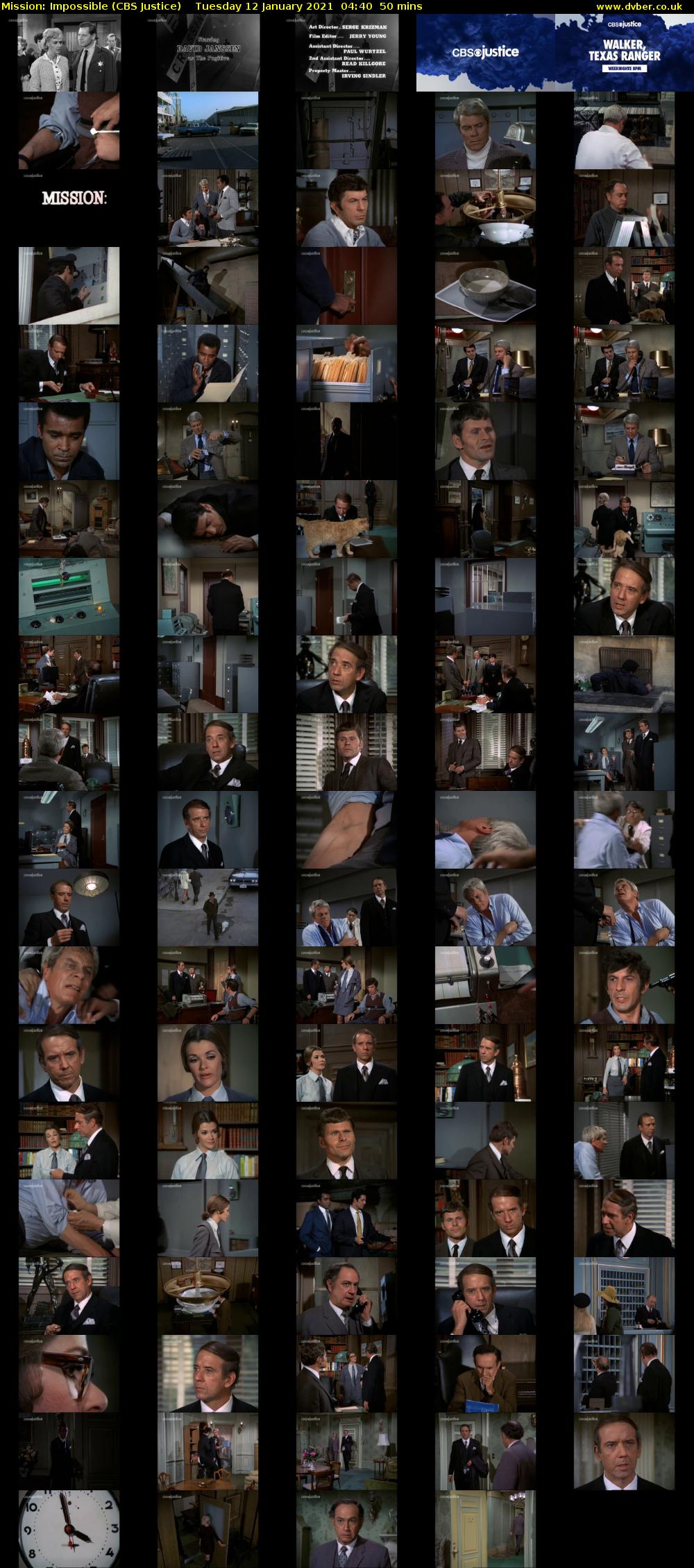 Mission: Impossible (CBS Justice) Tuesday 12 January 2021 04:40 - 05:30