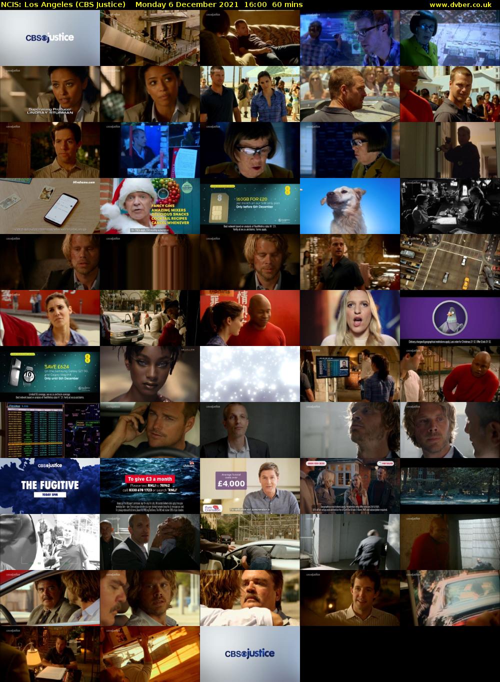 NCIS: Los Angeles (CBS Justice) Monday 6 December 2021 16:00 - 17:00