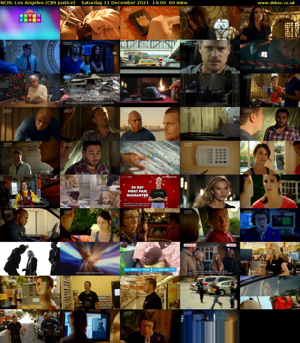 NCIS: Los Angeles (CBS Justice) Saturday 11 December 2021 14:00 - 15:00