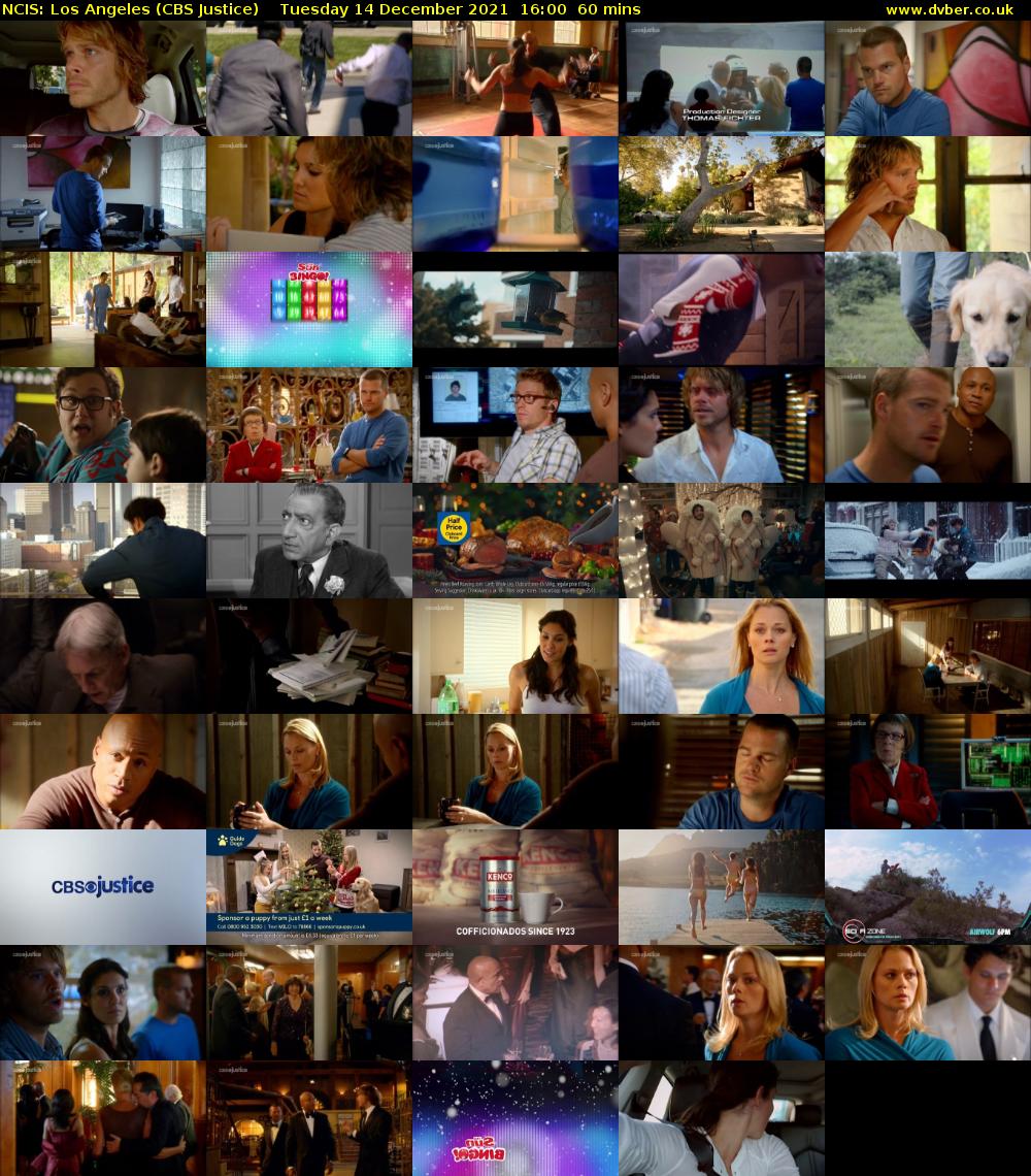 NCIS: Los Angeles (CBS Justice) Tuesday 14 December 2021 16:00 - 17:00