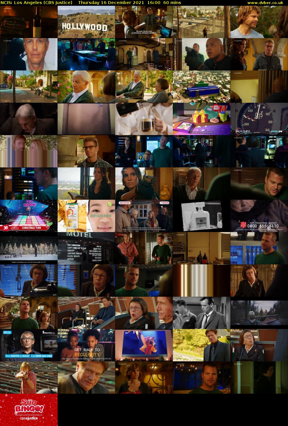 NCIS: Los Angeles (CBS Justice) Thursday 16 December 2021 16:00 - 17:00