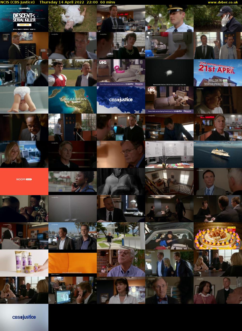 NCIS (CBS Justice) Thursday 14 April 2022 22:00 - 23:00