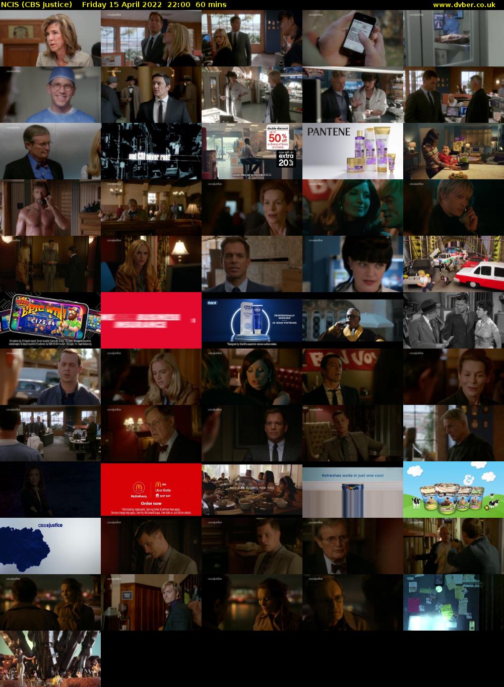 NCIS (CBS Justice) Friday 15 April 2022 22:00 - 23:00
